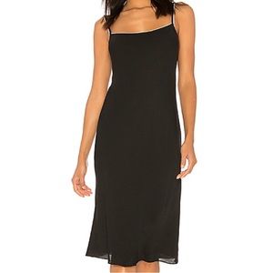 Theory Black Silk Slip Dress 0